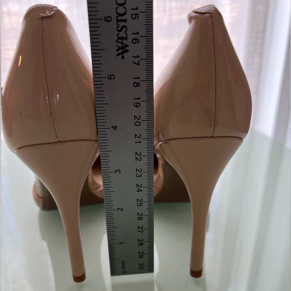 Calvin Klein Dressa Nude Patent Ankle Strap Heels - Picture 5 of 6
